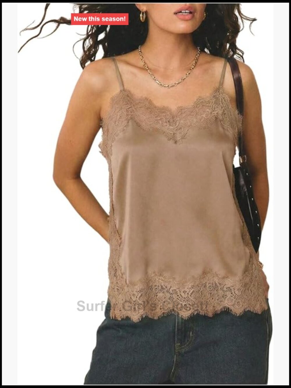 Lace Satin Sleeveless Tank Top Sweetheart Neck Split Eyelet Party Outfits